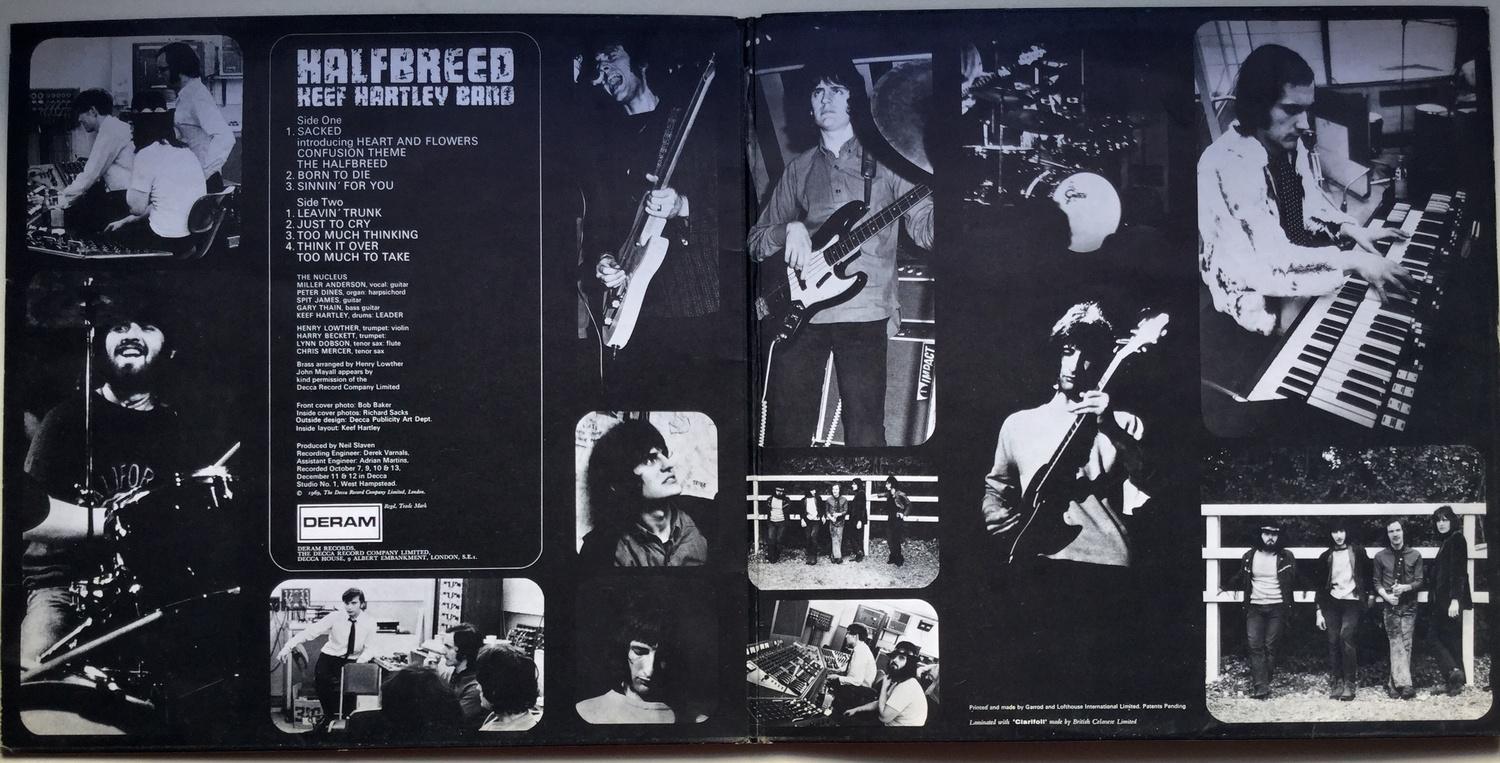 KEEF HARTLEY BAND 'HALFBREED' VINYL LP RECORD. UK Deram Stereo 1st press with 1W ending matrix - Image 3 of 3