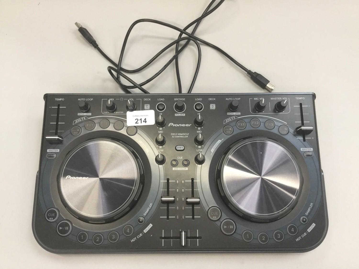 PIONEER DDJ WEGO 2 DJ CONTROLLER. Found here in excellent condition and complete with USB / A- B