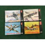 Four model kits by Hobby Craft to include Bf109G-10, Bf109G-14 and others. All seem complete but not