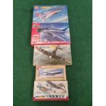 Five model kits by Airfix to include Boeing 707. All seem complete but not checked.