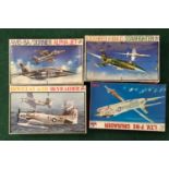 Four model kits by ESCI to include AMD-BA Dornier Alpha Jet, Lockheed F.104 C Starfighter and