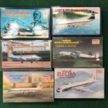 Six model kits by Minicraft to include BOAC B-377 Stratocruiser, C-54 "Spirit of Freedom" and