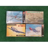 Four Model kits by Hobby Craft to include Hawker Hurricane Mk II. All seem complete but not checked.