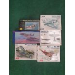 Six model kits by various manufacturers to include Glencoe, Escadron and others. All seem complete