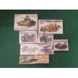 Eight model kits by various manufacturers to include Airfix, ICM and others. All seem complete but