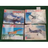 Four model kits by Hobby Craft to include DHC-3 Otter U-1A and others. All seem complete but not