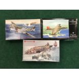 Three model kits by Classic Air Frames to include E.E. Canberra T.17. All seem complete but not