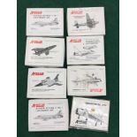 Eight model kits by Aeroclub to include English Electric P.1A, A. Shackleton Mk.2 Conversion and