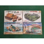 Four model kits by Mini Hobby Models to include Leclerc France Army Tank. All seem complete but