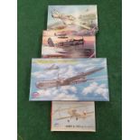Four model kits by MPM to include Aero C. 104. All seem complete but not checked.