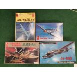 Four model kits by Hobby Craft to include Hawker Sea Fury F.B.Mk.II. All seem complete but not