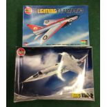 Two model kits by Airfix to include BAC TSR-2 and EE Lightning F-1/F-1A/F-2/F-3. Both seem