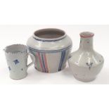 Poole Pottery Carter Stabler Adams EK pattern vase 5.75" high, together with a CSA transitional vase