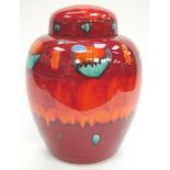 Poole Pottery large living glaze large ginger jar & cover signed and dated 2007. (in original box)