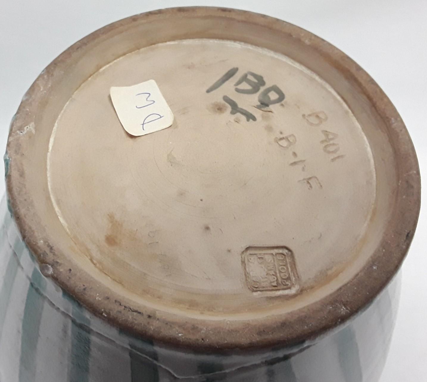 Poole Pottery Carter Stabler Adams shape B401 BQ pattern large grey semi-stoneware large jug painted - Image 4 of 7