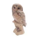 Poole Pottery stoneware Barred Owl modelled by Barbara Linley-Adams 12.5" high.