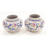 Poole Pottery Carter Stabler Adams matching pair of shape 353 MK pattern vases by Mary Brown 3.5"