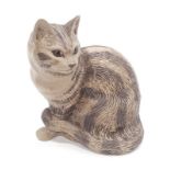 Poole Pottery stoneware Tabby Cat modelled by Barbara Linley-Adams 7.5" high.