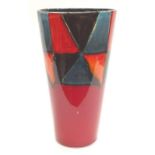 Poole Pottery large living glaze vase by Alan White 2007, signed and dated to base, 14" high.