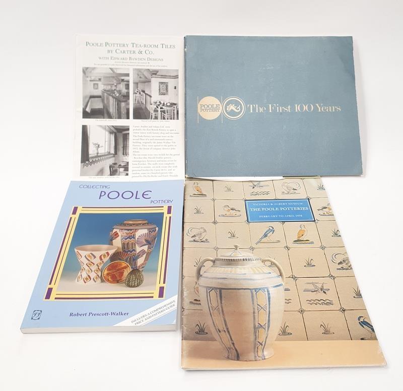 Quantity of Poole Pottery books & leaflets including Collecting Poole Pottery, Tearoom tiles, The