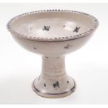 Carter & Co (Poole Pottery) footed bowl, 6" high, 7.5" dia, impressed marks to base plus painters