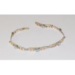 Mackintosh designed 925 blue topaz bracelet.