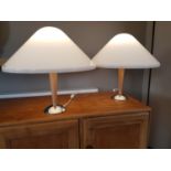 Harvey Guzzini for I Guzzini Italy, a fine pair of contemporary table lamps recently removed from