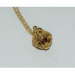 9ct filigree necklace.