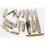 16 Mother of Pearl penknives.