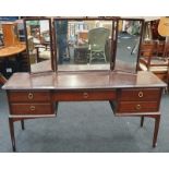 Vintage Stag dressing table with mirror to top to include stool (not pictured). 152x47cm.