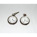 Two working silver cased pocket watches.