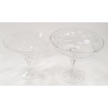 Royal Doulton crystal compote bowl and a crystal centre bowl.