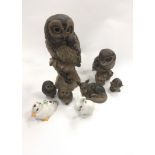 Quantity of Poole Pottery animals to include large owl.