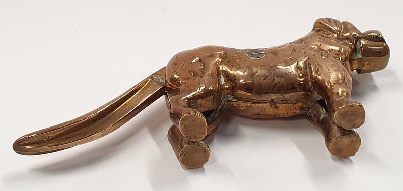 A solid brass anrique nut cracker in the form of a dog. - Image 3 of 3