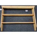 Pine kitchen wall shelf.