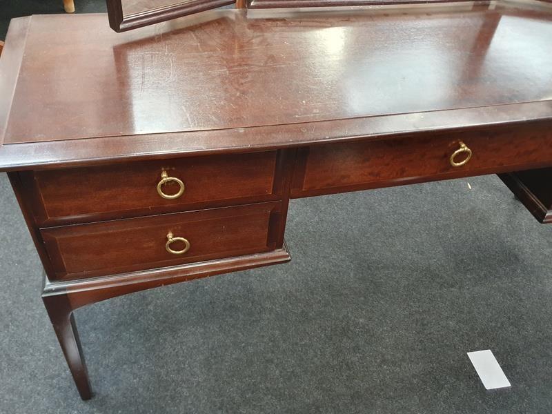 Vintage Stag dressing table with mirror to top to include stool (not pictured). 152x47cm. - Image 2 of 2