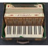 Vintage Estrella boxed accordion.