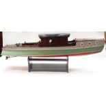 Scratch Built model of a vintage Thames River Boat complete with electric boat motor.