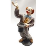 A large modern model of a clown.