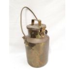 A vintage brass hot meal or water flask.