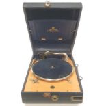 Decca 10 blue portable gramophone. Recently serviced.