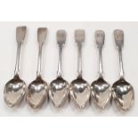 6 Georgian silver teaspoons from a local collector. 128g.