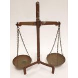 A set of class B brass Troy weight balance scales.