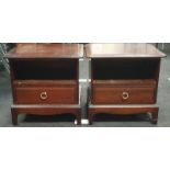 Vintage Stag Minstrel pair of bedside units.