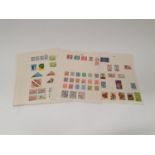 Collection of loose sheets from Libya etc stamps.