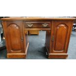 Edwardian mahogany office desk.