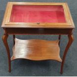 Edwardian mahogany bijouterie cabinet.