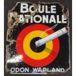 A French enamel sign to picking Boule cigarette 70x55cm.