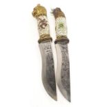 Pair of decor knife - bear and wolf.