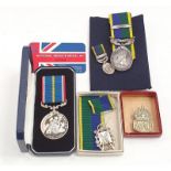 The Collection of military medals to include silver and miniatures.